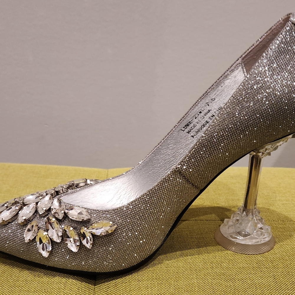Jeffrey Campbell Silver Embellished Heels